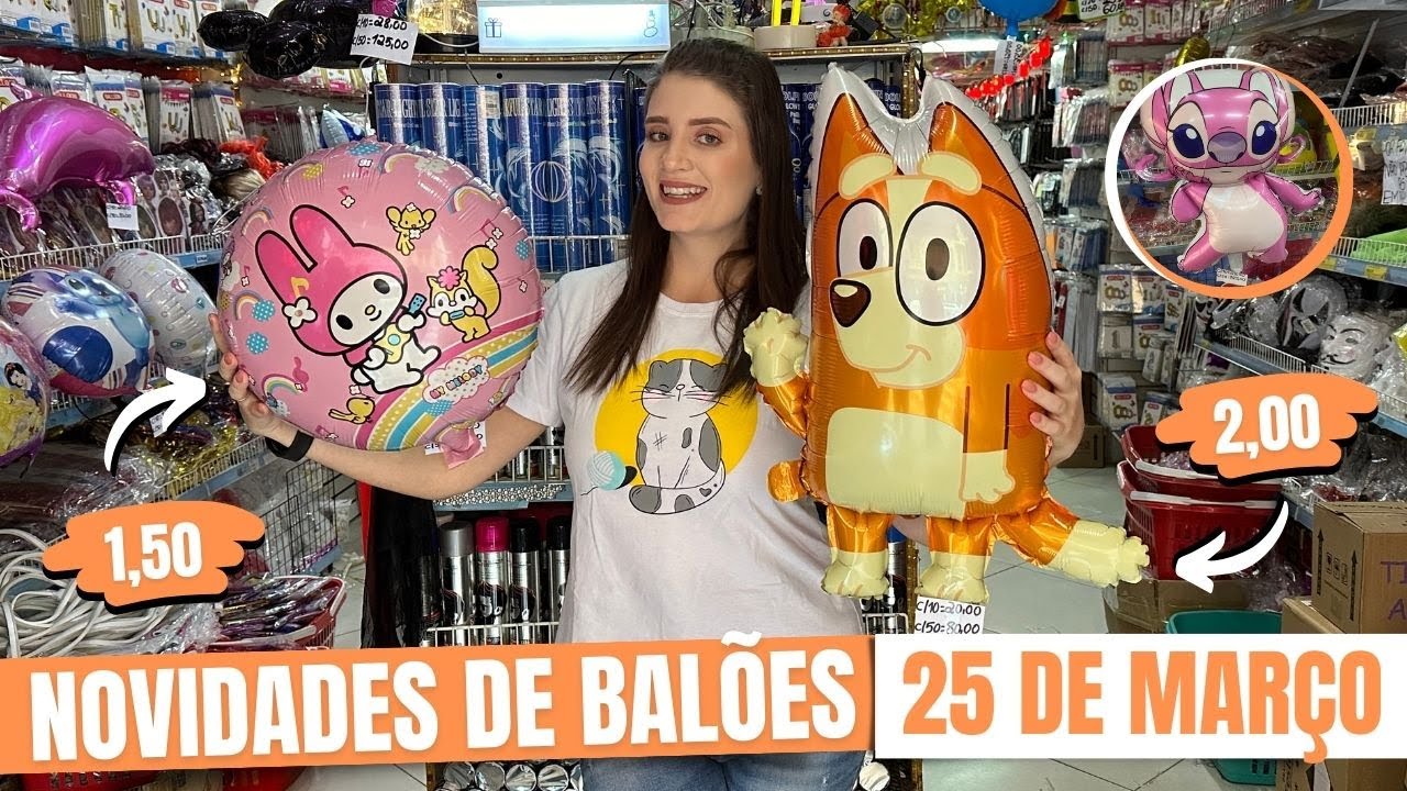NOVIDADES DE BALÕES METALIZADOS - COMPRE DIRETO DA IMPORTADORA! ELES TEM CONTAINER PRÓPRIO!