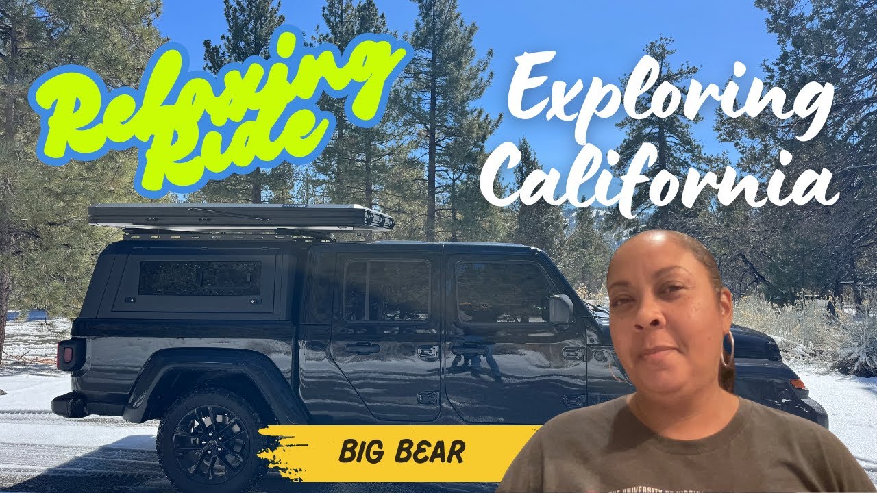 Snowy Drive Through Big Bear - Relaxing Saturday Drive - California Mountains