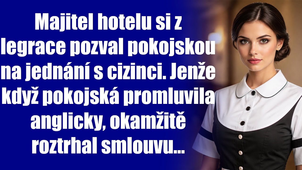 Majitel hotelu si z legrace pozval pokojskou na jednání s cizinci. Jenže když pokojská promluvila...