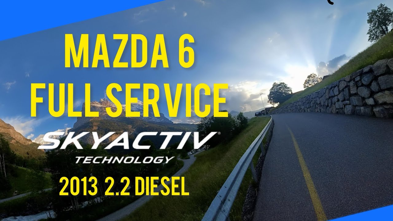Mazda 6 SKYACTIV, полное техническое обслуживание, 2013 год, двигатель 2.2 D