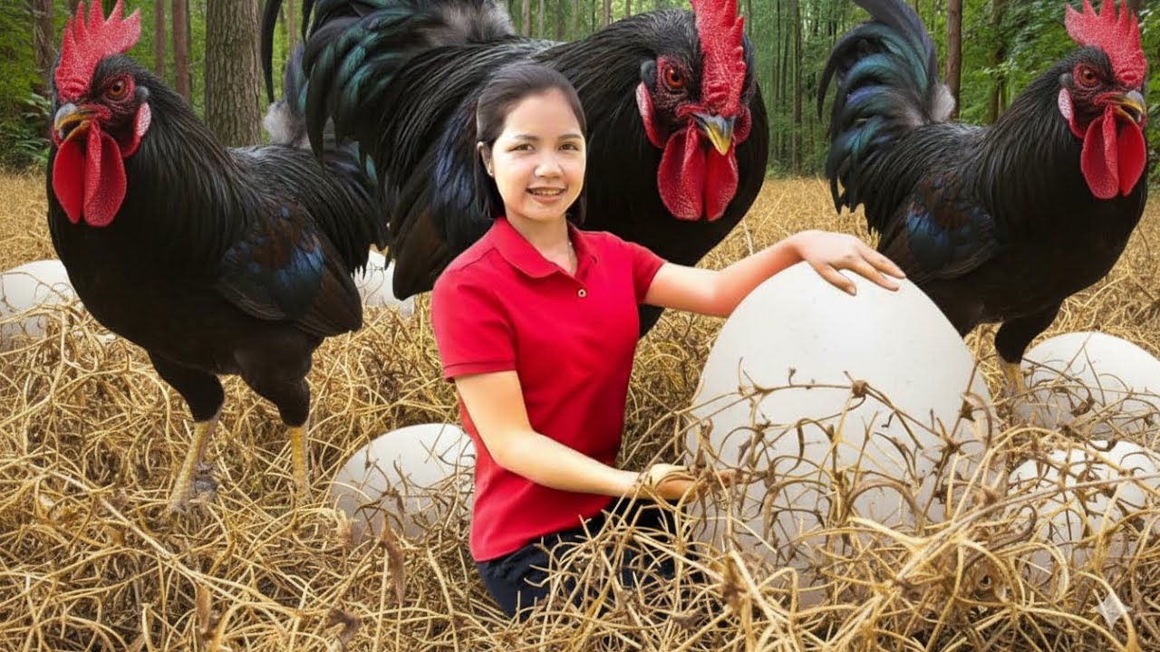 Harvesting 1000+Kg Giant Chickens To Sell At Market | Hue Family