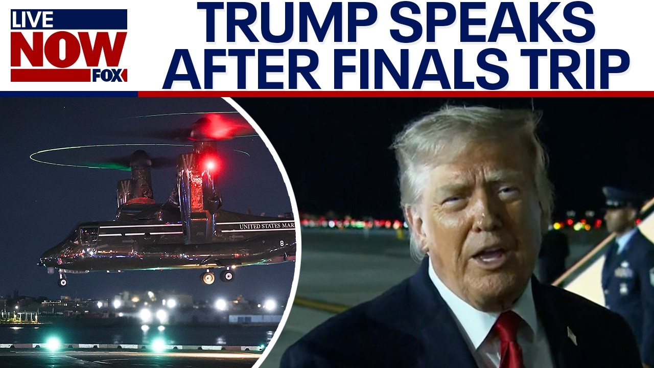 WATCH: Trump takes questions on Iran ceasefire after NBA Finals in New York