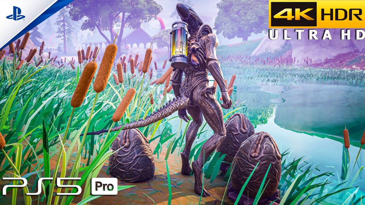 Fortnite (PS5 Pro) 4K 60FPS HDR Gameplay | Skin Xenomorph (Alien: Earth)