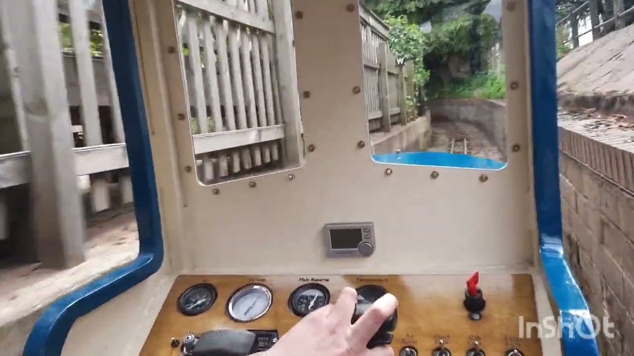 pov driving a locomotive at brookside miniature railway