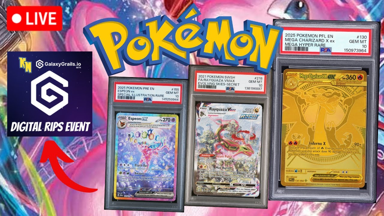 LIVE Pokemon DIGITAL RIPS! NEW EVENTS, NEW GRAILS!