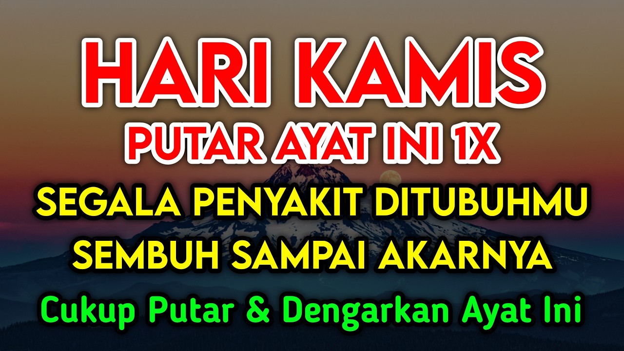 USIR SAKITMU 🔴 CUKUP PUTAR 1X AY4T INI INSYAALLAH PENY4KIT LANGSUNG S3MBUH TOTAL❗