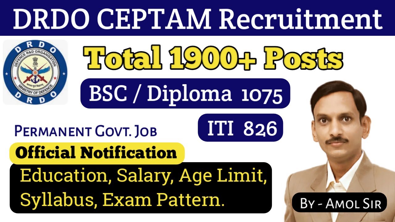 DRDO CEPTAM 10 New Official Notification 2022 | DRDO Recruitment 2022 I