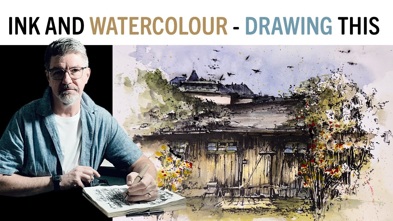 Ink and Watercolor – tutorial with all explanations of how it works