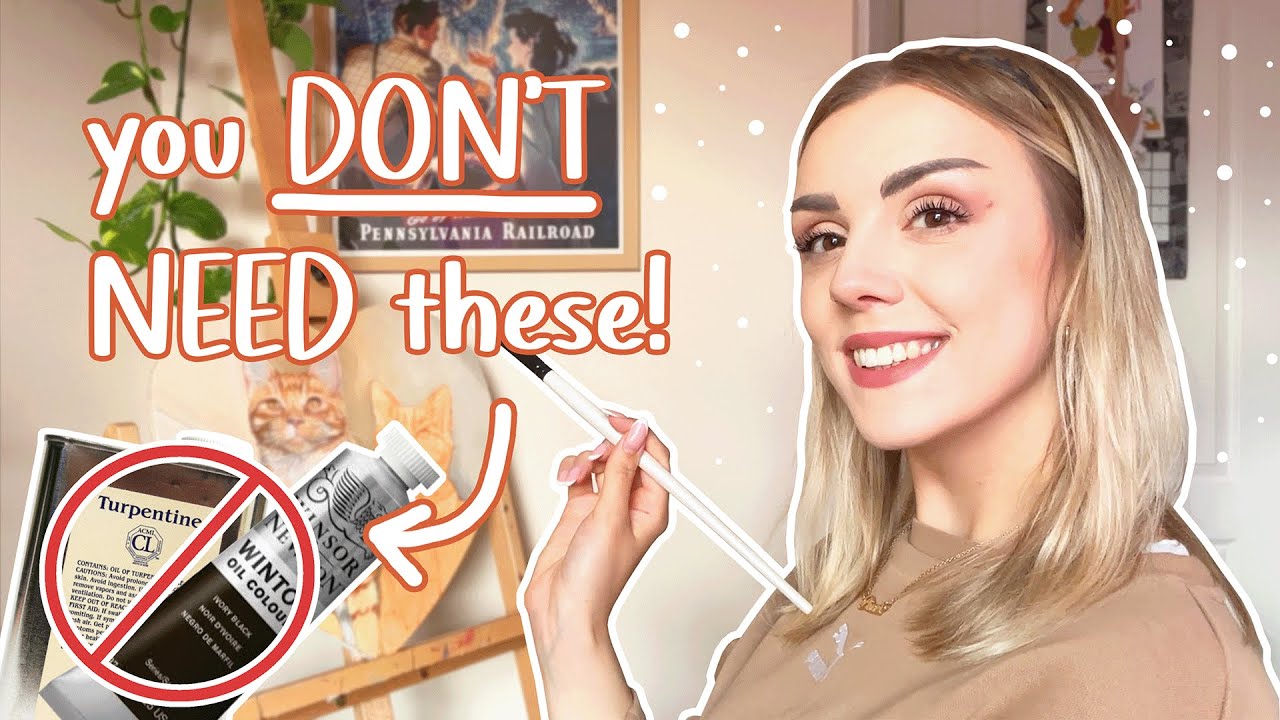a guide to non toxic and eco friendly oil painting 🌳 no solvents! ✨ vegan art supplies