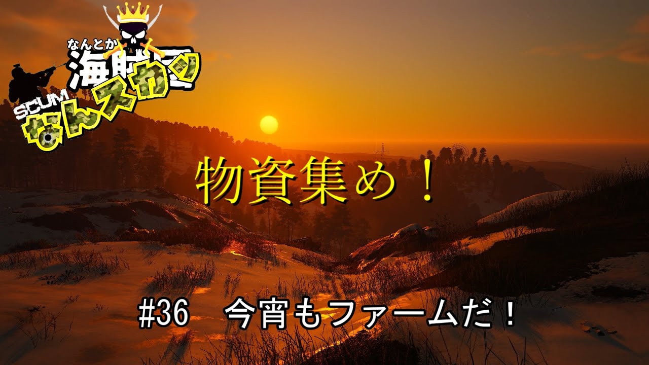 【SCUM】 ＃今宵もファームだ！　物資集め！　＃なんスカッ