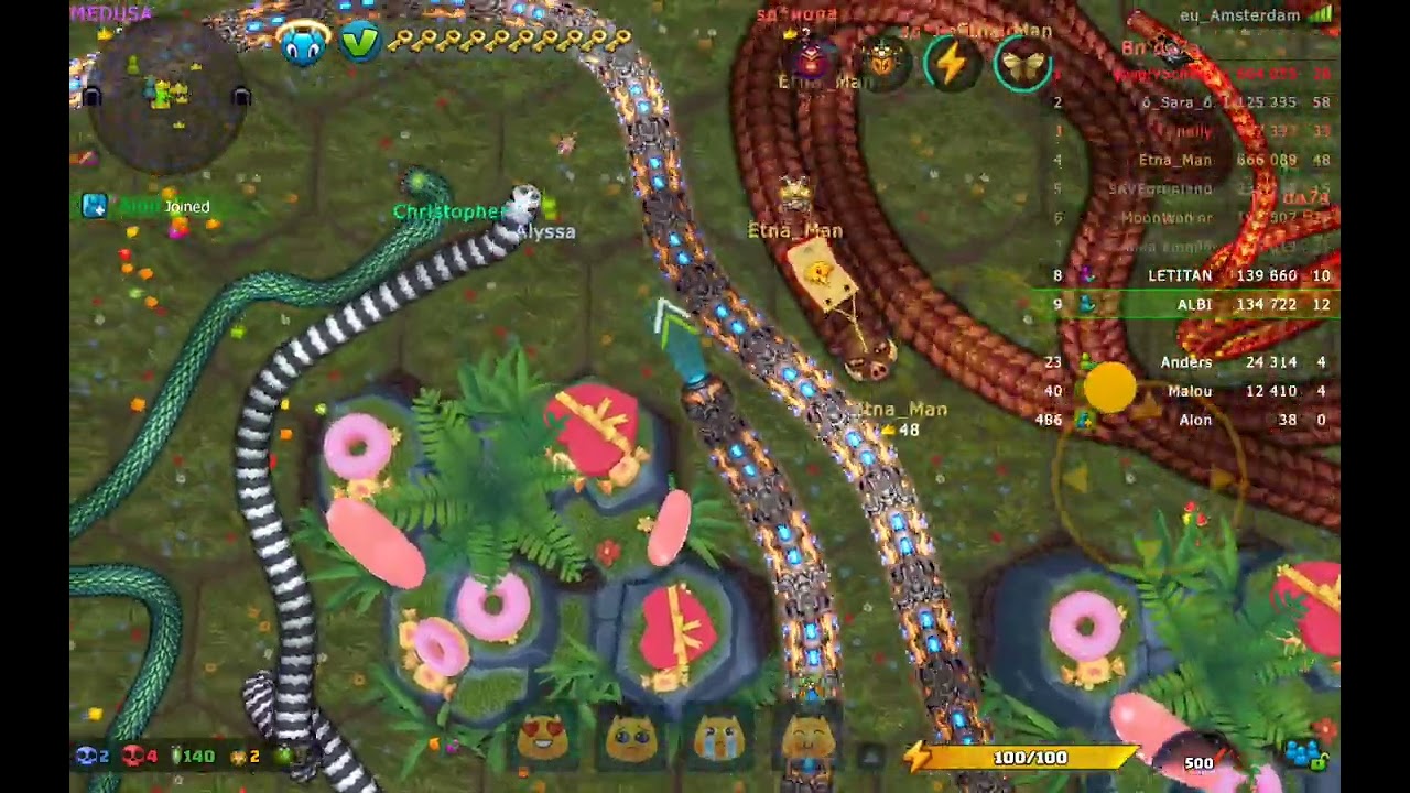Game chasing little big snake many escapes and tricks