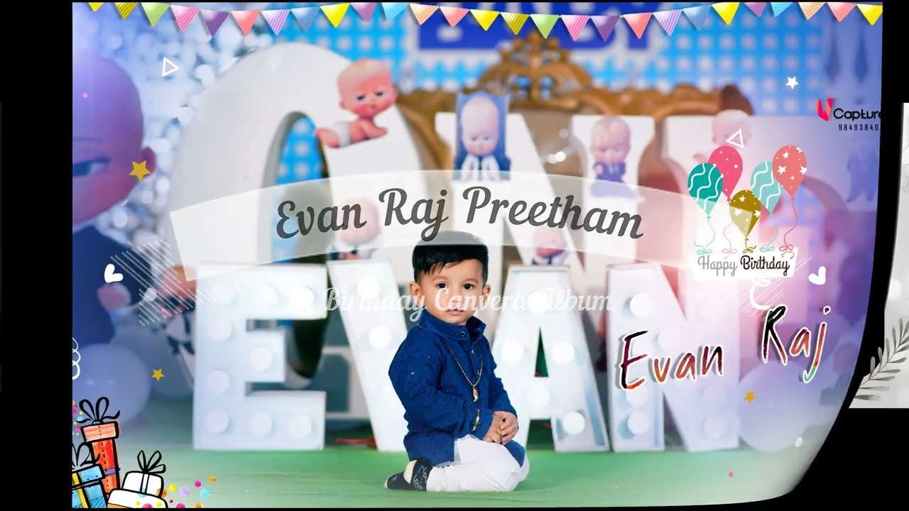 Evan Raj Preetham Birthday Canvera Album | Anand Photography | 9849384055