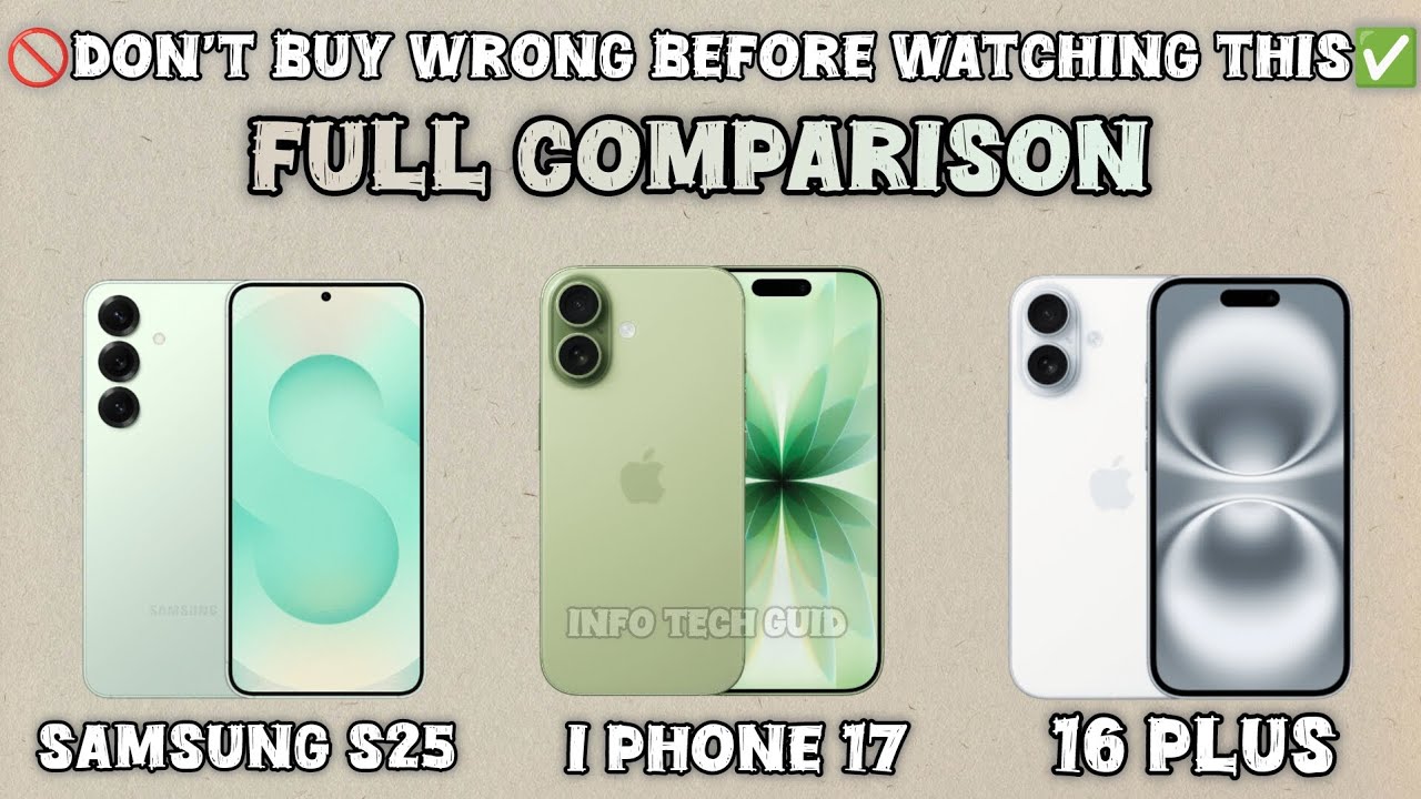 Samsung S25 vs iPhone 17 vs iPhone 16 plus: Comparison which one is best in 2026?✅ #iphone 