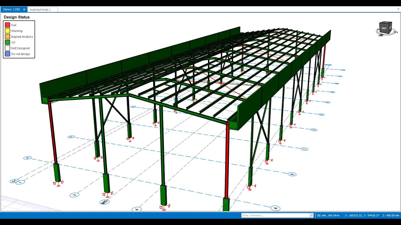 Concrete Gutter to Steel Portal Frame