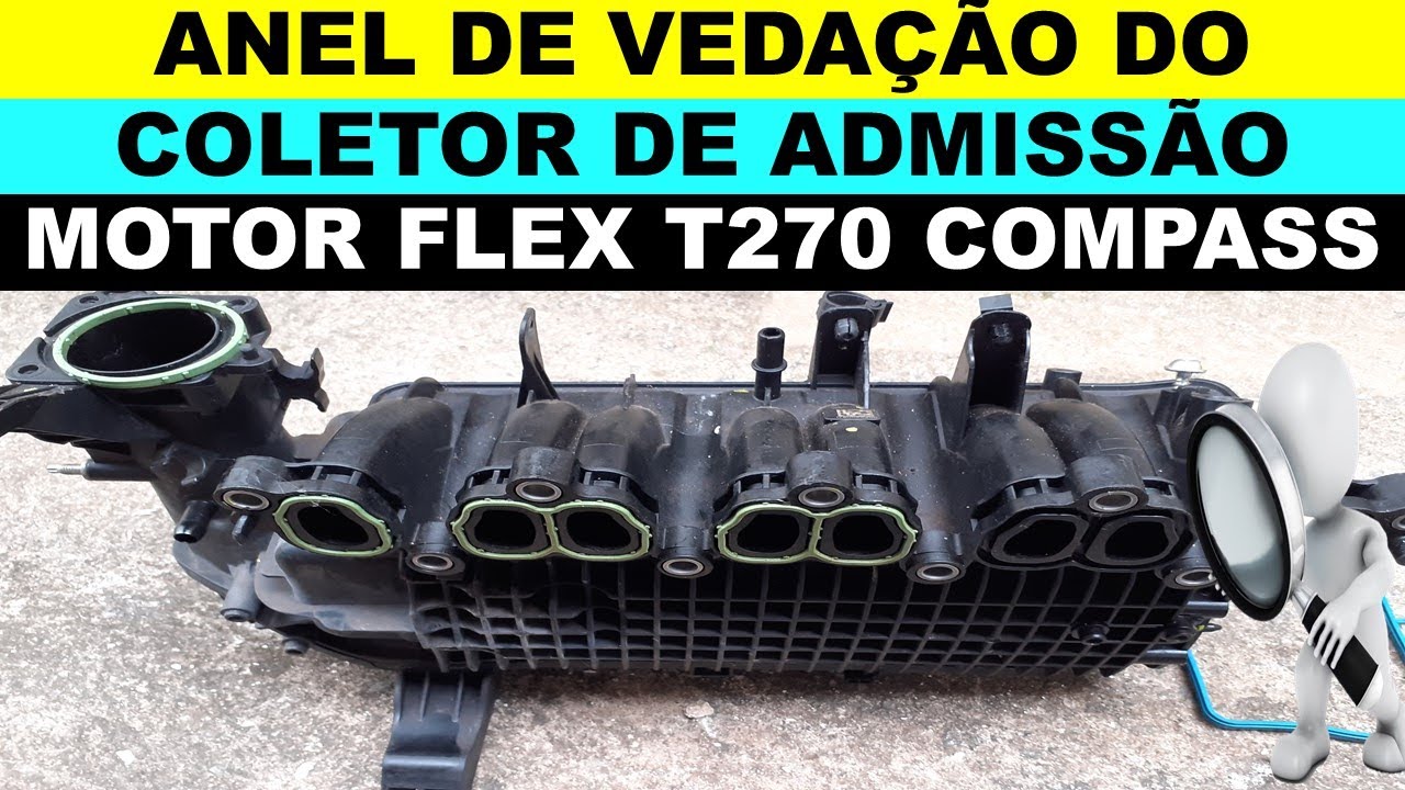 Junta anel de vedação do coletor de admissão do motor T270 turbo flex Compass Renegade, são quantos