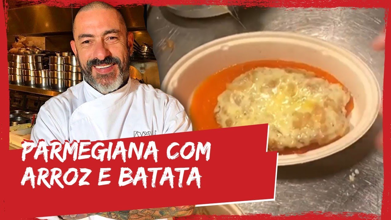 Parmegiana com arroz, batata palha e br&oacute;colis | FOGA&Ccedil;A NA COZINHA
