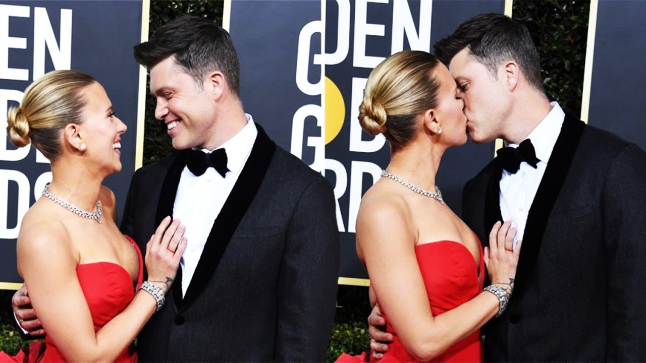 Scarlett Johansson Award Moments With Colin Jost in 2020