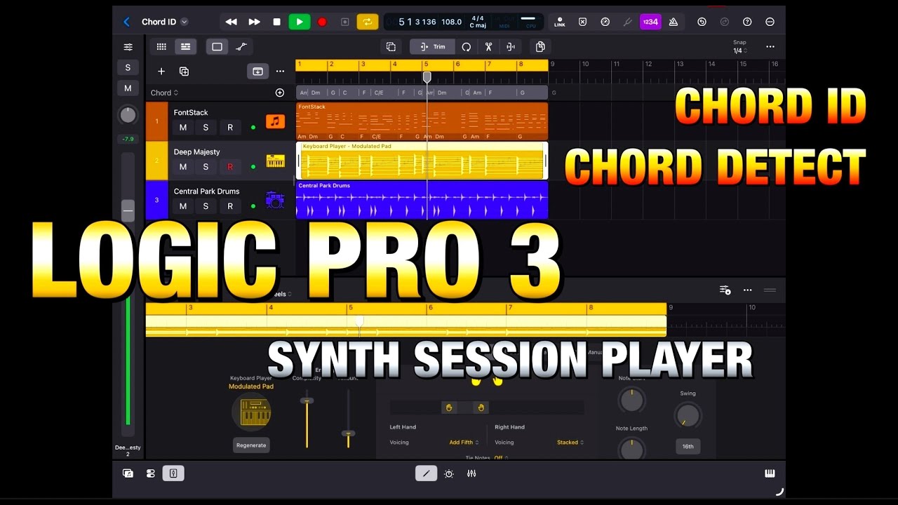 Logic Pro 3 - Chord Detect & Chord ID, Plus a Look at the New Synth Session Players - iPad