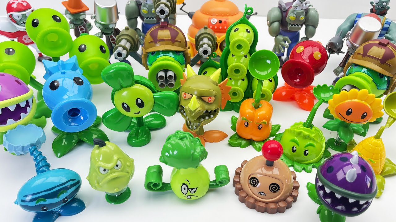 21 Min of Satisfaction Unboxing Plants vs. Zombies Toys Set Peashooter vs. Giant Zombies ｜植物大战僵尸玩具套装