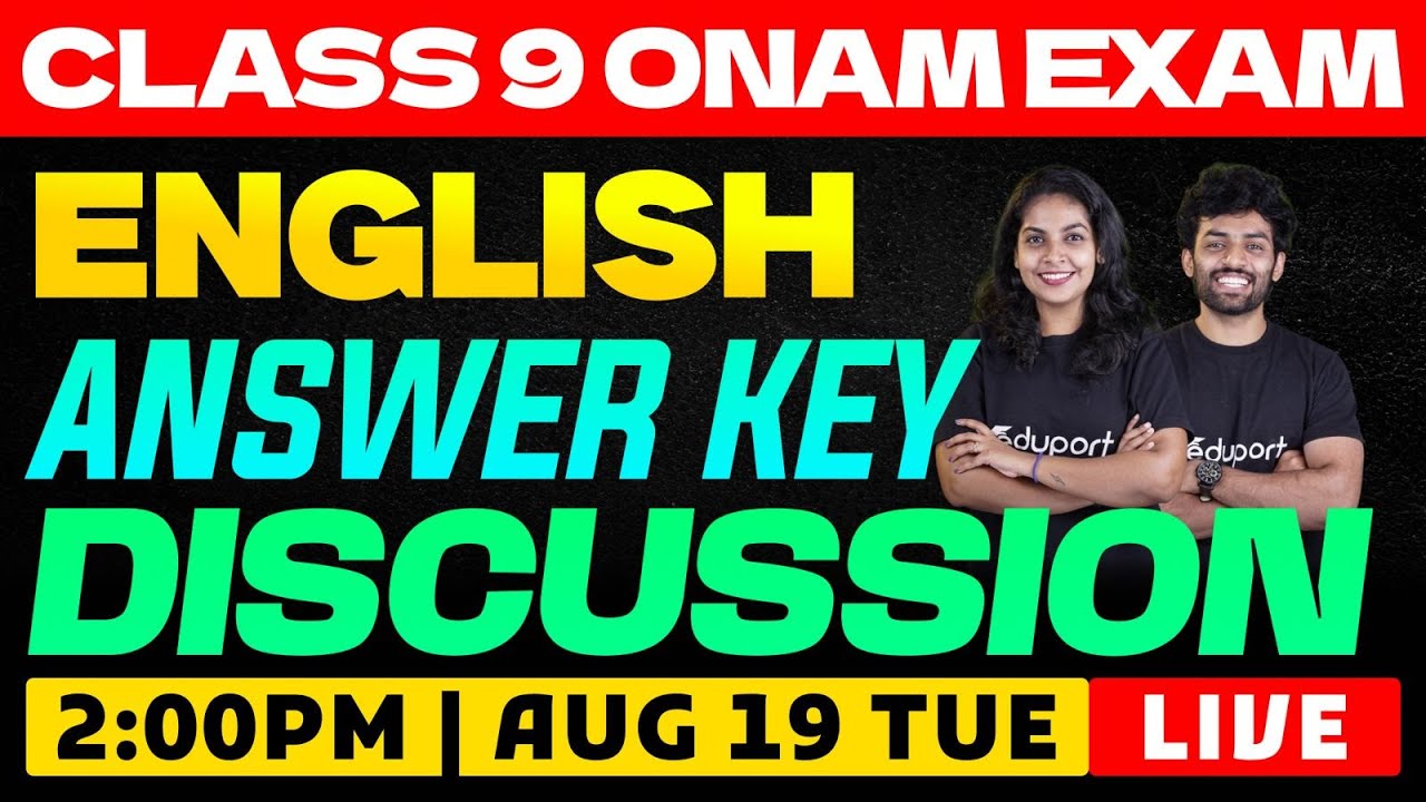 Class 9 Onam Exam English Answer Key Discussion | Eduport