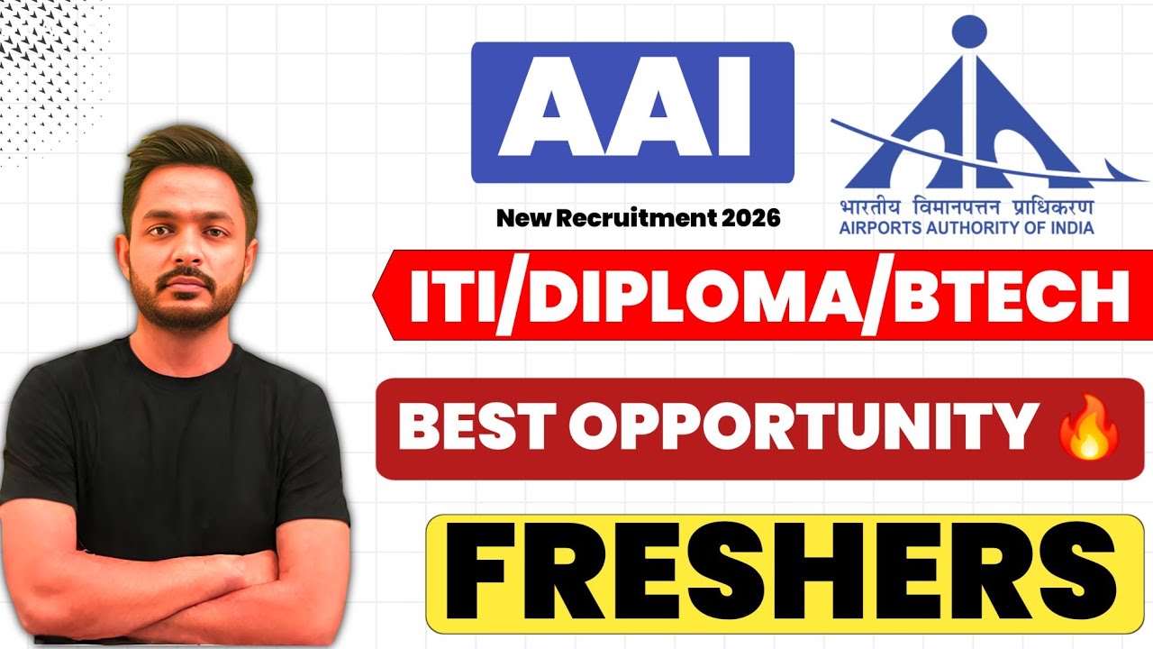 AAI RECRUITMENT 2026 | ITI/DIPLOMA/BTECH | AAI Job Vacancy 2026 | AAI latest New Vacancy 2026