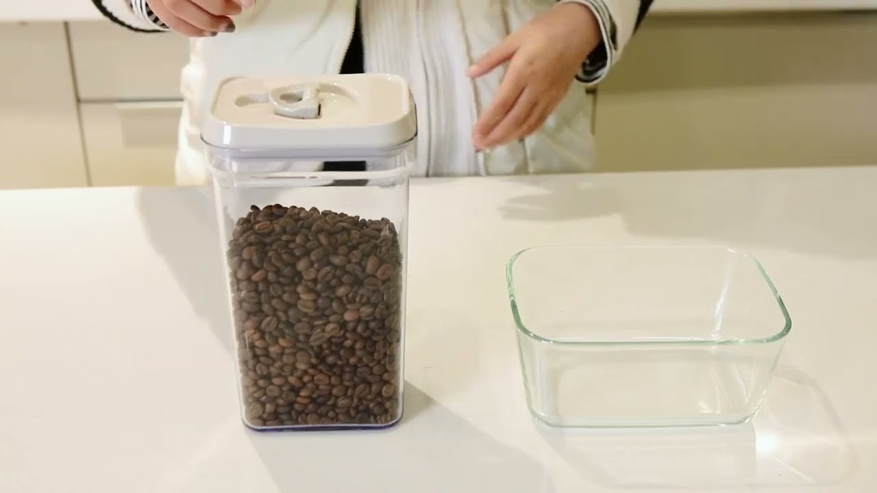 BPA-free Plastic Food Storage Jar - Flip Top Lid