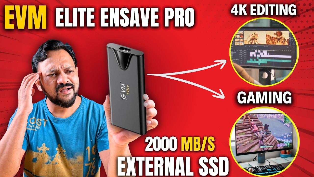 EVM Elite EnSave Pro 2TB SSD With 2000MB/s Speed | Best External SSD For Laptop Or iPhone ??