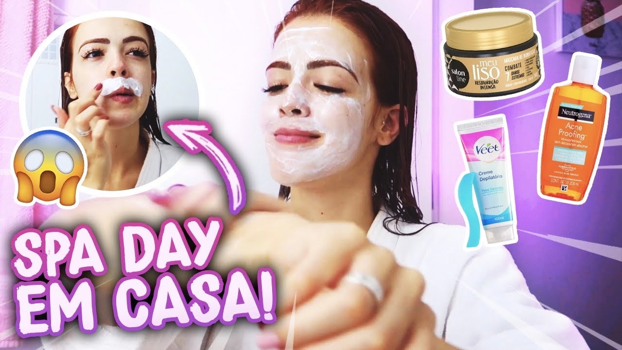 SPA DAY COMPLETO EM CASA | TESTANDO PRODUTOS DE CABELO E SKIN CARE