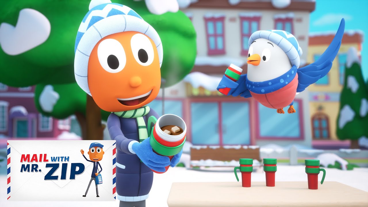 Yummy Hot Chocolate on a Snow Day! | 45 Minutes of Mail with Mr.ZIP | Fun Videos for Kids & Families