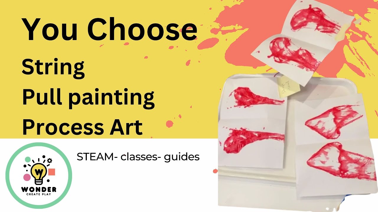 You Choose - Process Art: String Pull Painting:STEM