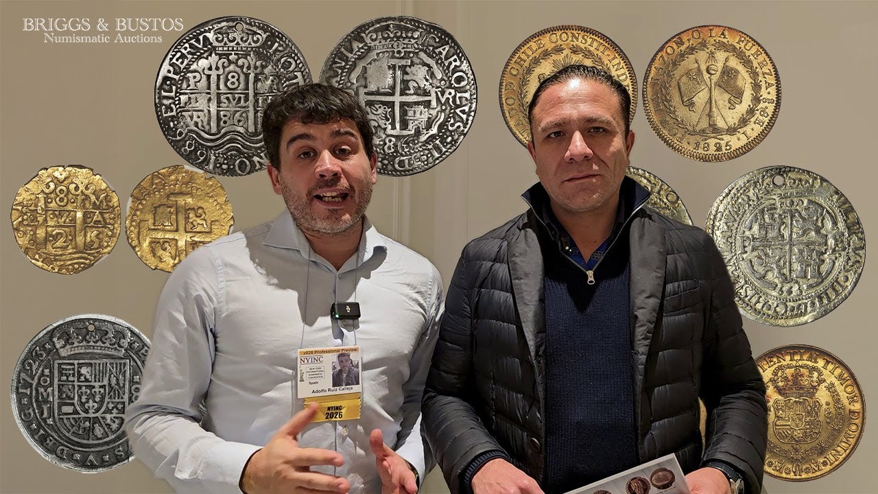 MONEDAS RARAS de la Próxima Subasta de Briggs & Bustos | 13 de marzo, Especial Latinoamérica