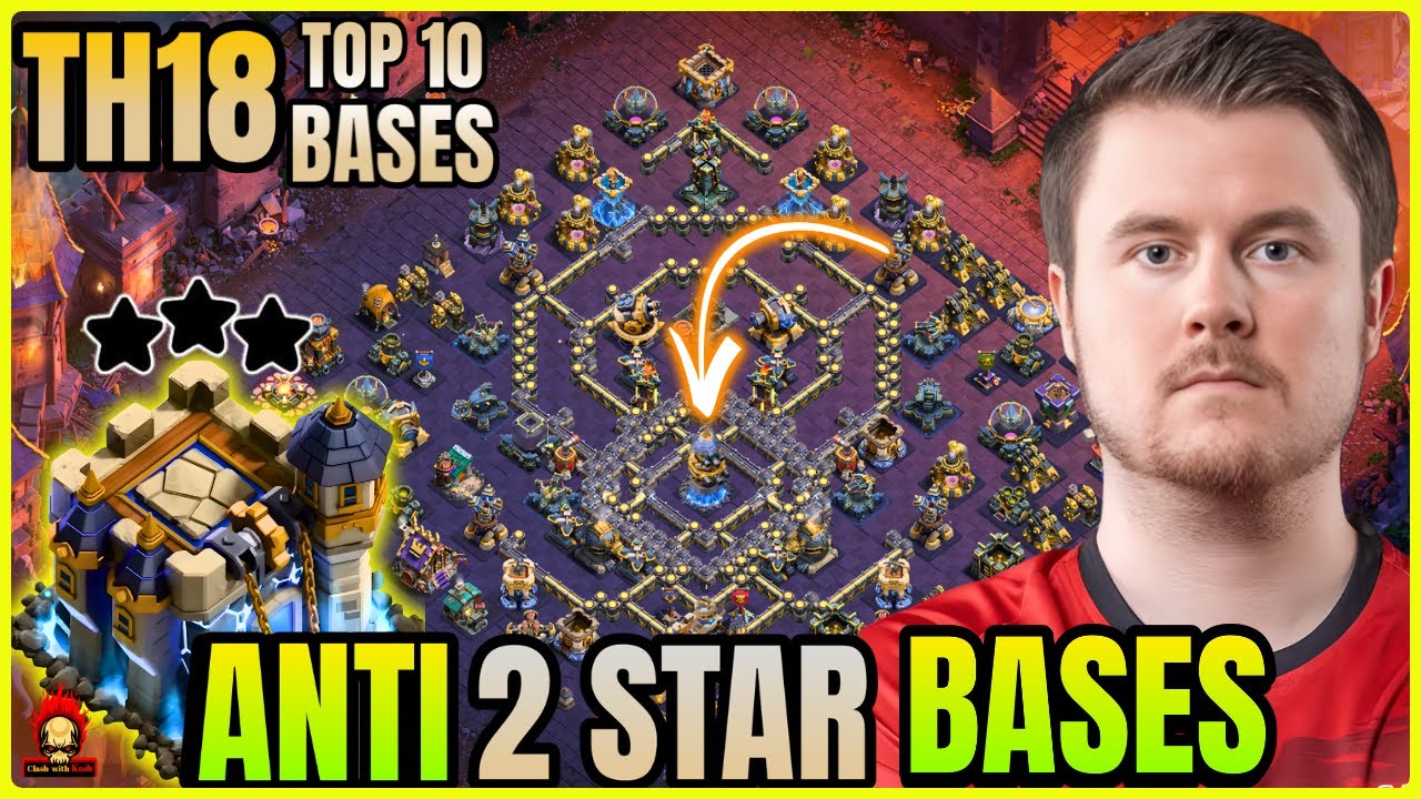 NEW ANTI 3 STAR TOP 10 TOWNHALL 18 BASE ! TH18 LEGEND BASES WITH LINK ! ANTI 2 STAR TH18 WAR BASE