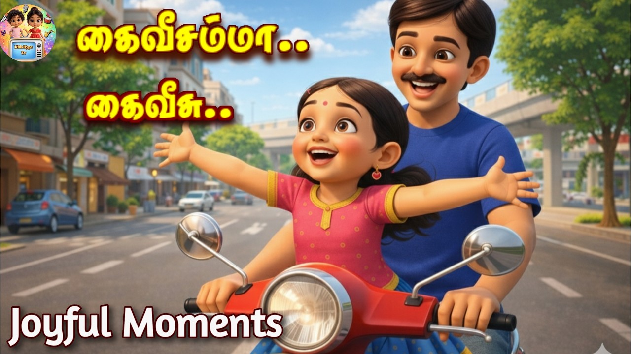 கைவீசம்மா கைவீசு | Kaiveesamma kaiveesu | Tamilrhymes for children | Joyfull moments | KidsHype tv