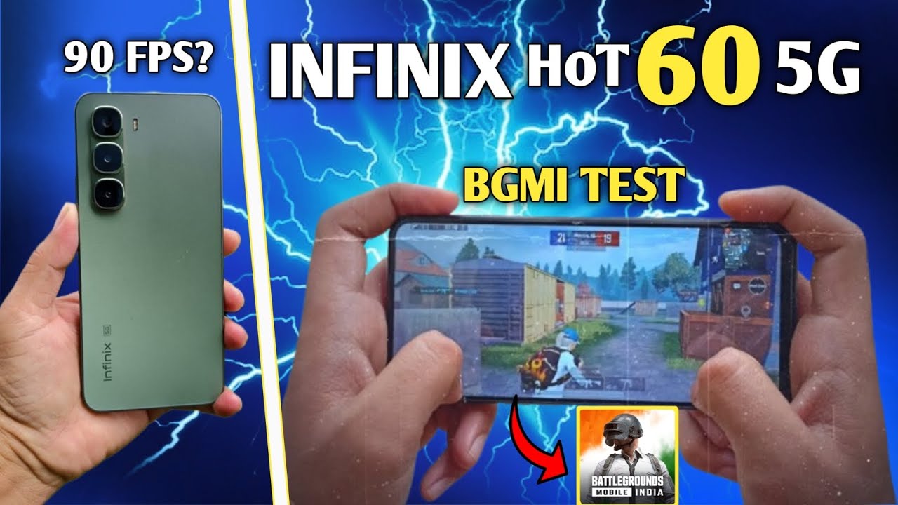 🔥 Infinix Hot 60 5G BGMI Test 🔥 Smooth+Extreme? 90FPS? Lag + Heating Check!