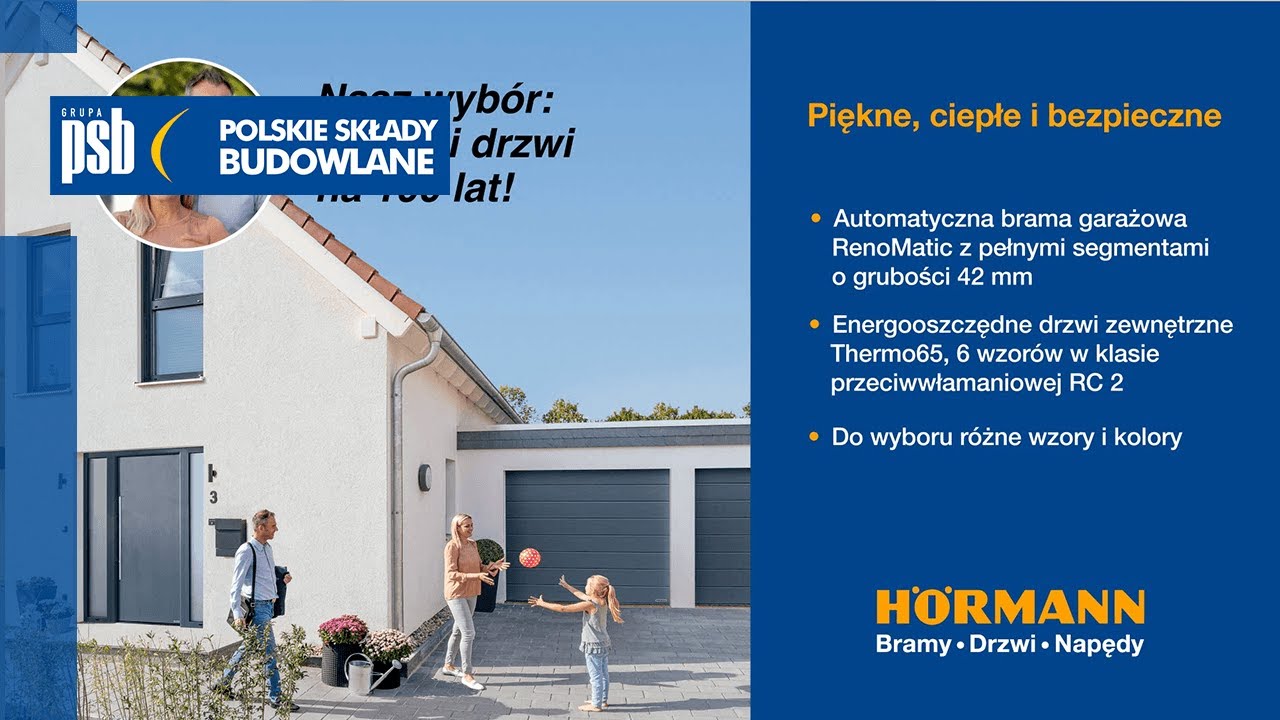 Drzwi Thermo65 i brama RenoMatic marki Hormann