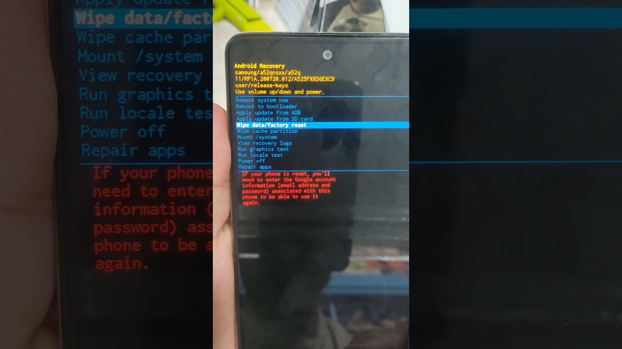 how to hard reset Samsung  A525f. 