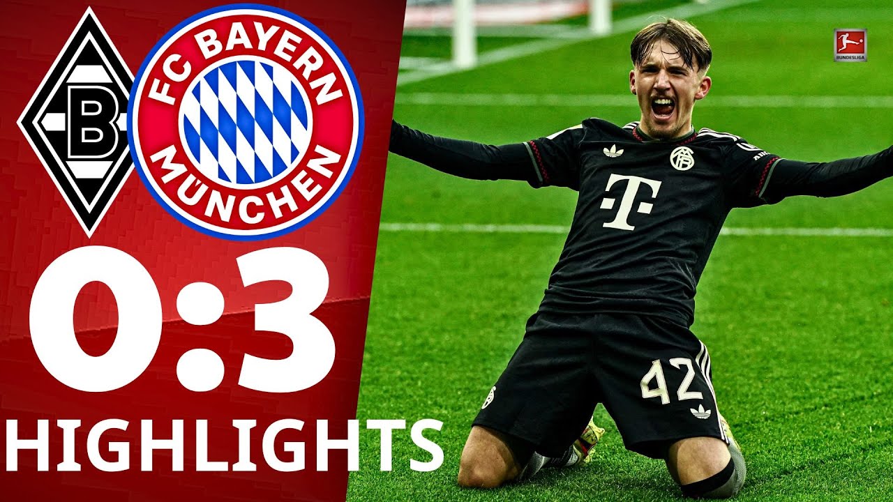 Borussia M&ouml;nchengladbach - FC Bayern M&uuml;nchen | 0:3 | Highlights | Bundesliga, 8. Spieltag 2025/26
