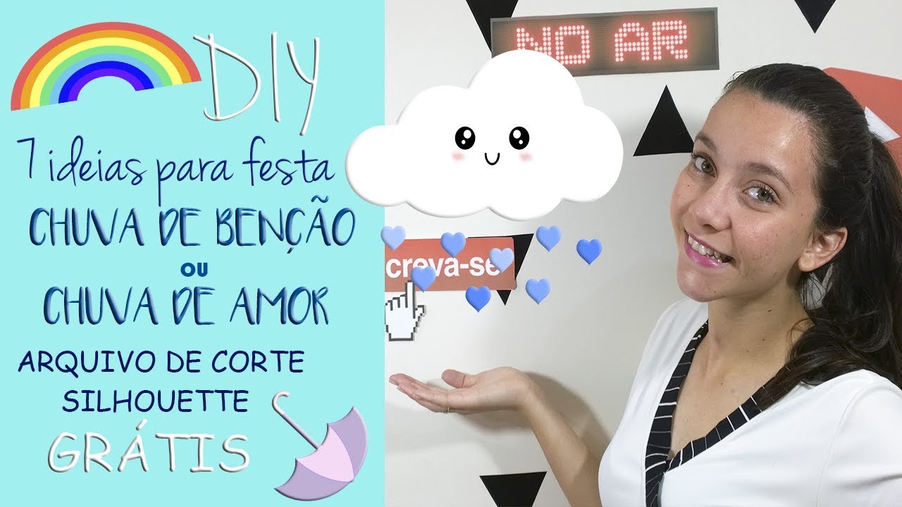 DIY 7 IDEIAS PARA FESTA CHUVA DE BENÇÃO OU CHUVA DE AMOR - ARQUIVO SILHOUETTE