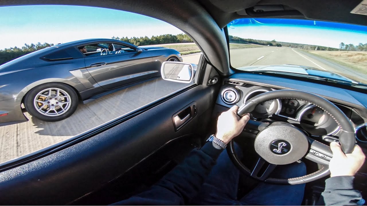 Racing Doug's Nitrous Roush against my GT500!