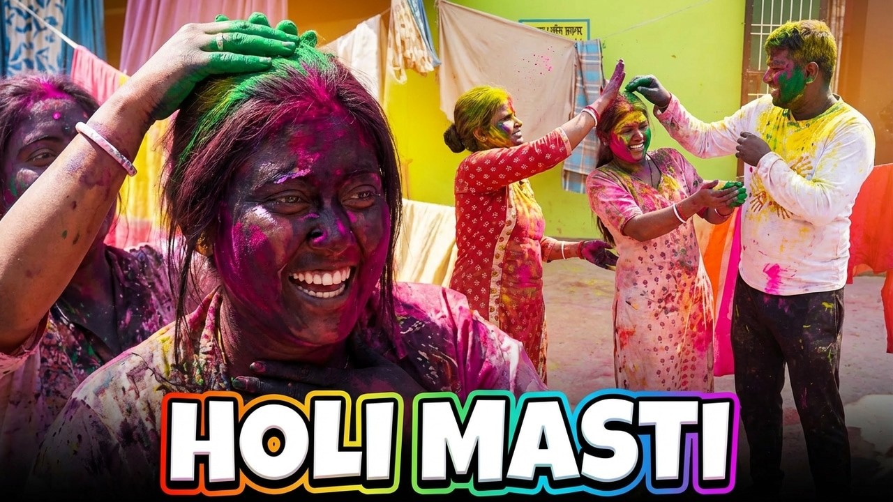 Holi Festival Color Battle Getting Out of Hand