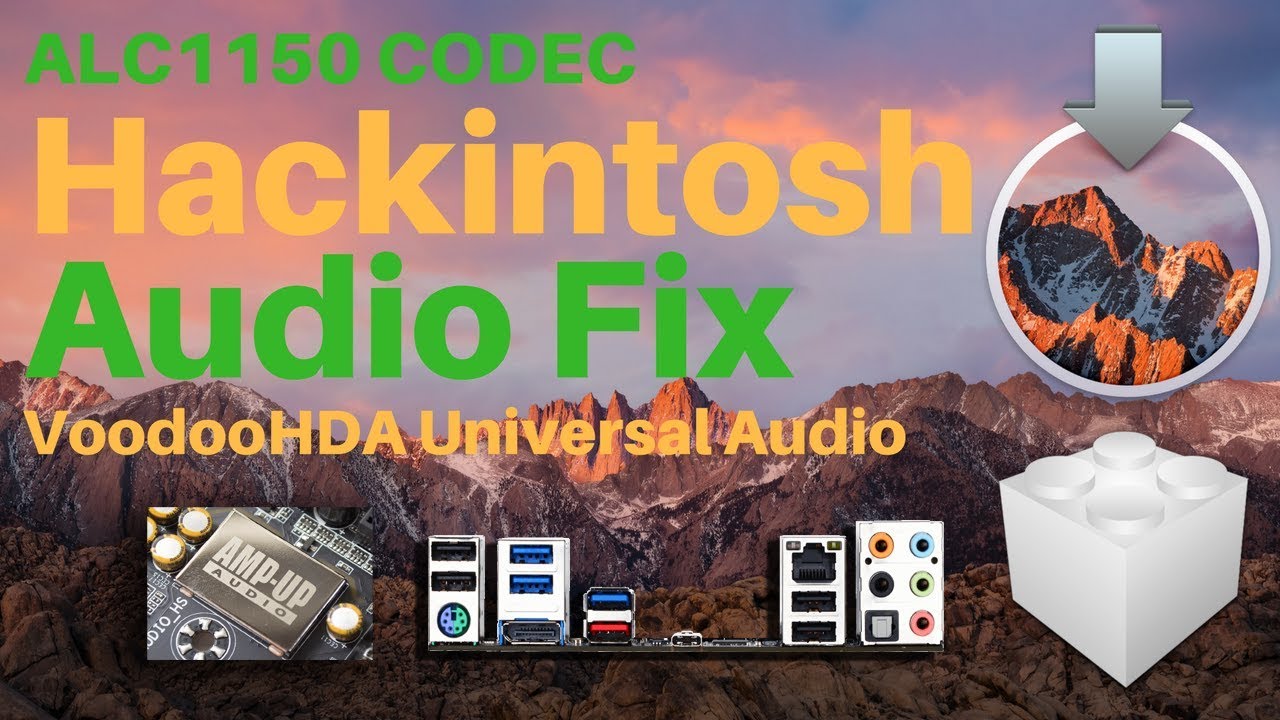 Realtek ALC1150 Audio Fix- Hackintosh macOS Sierra x99 tutorial