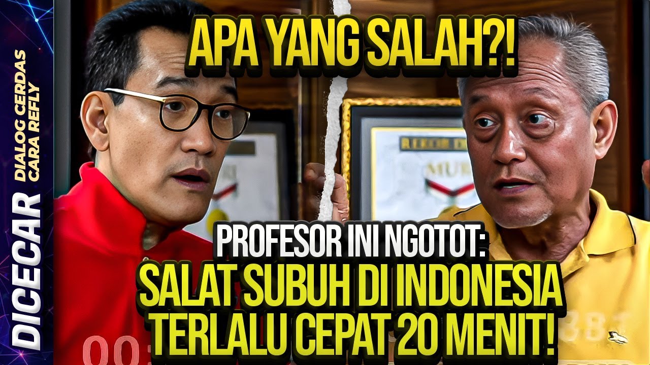 APA YANG SALAH?! PROFESOR INI NGOTOT: SALAT SUBUH DI INDONESIA TERLALU CEPAT 20 MENIT!