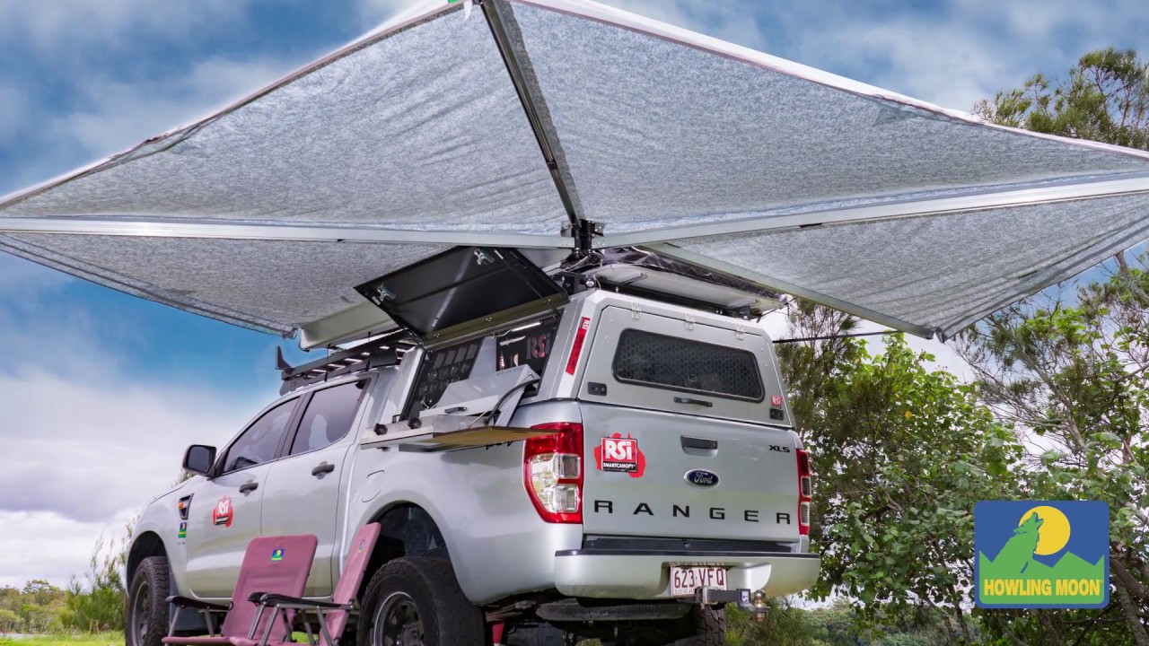 The King of Cool! The Howling Moon 2.5m SwingAwn with reflective canvas.