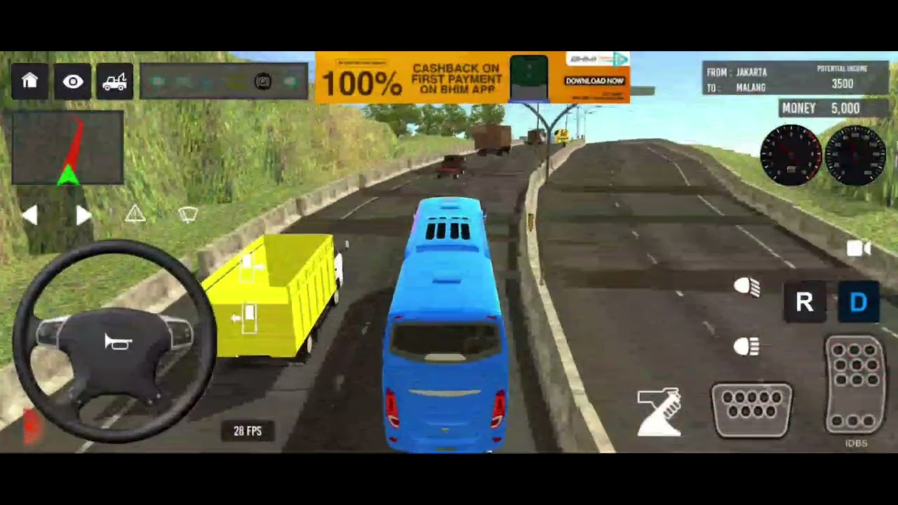 INDONESIA BUS SIMULATOR GAME 🎮 #bus #indonesia #viralvideo #bussid #travlevlog 