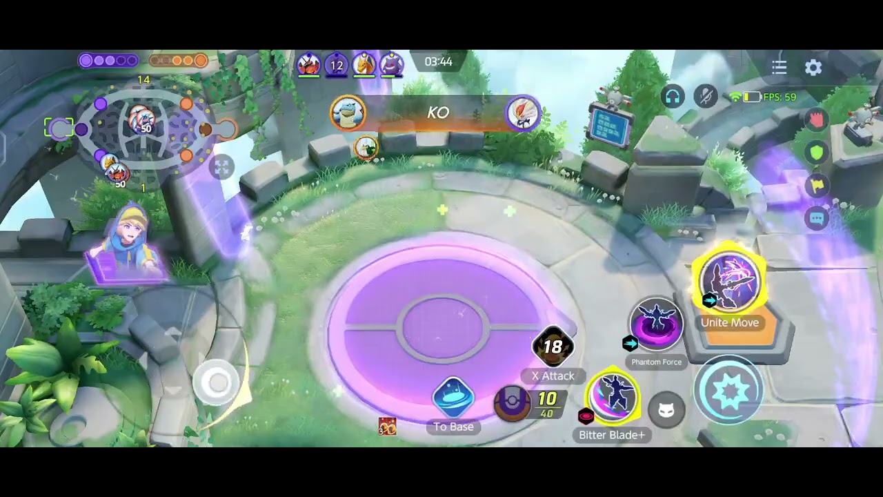 Pokemon unite ceruledge intense battle.