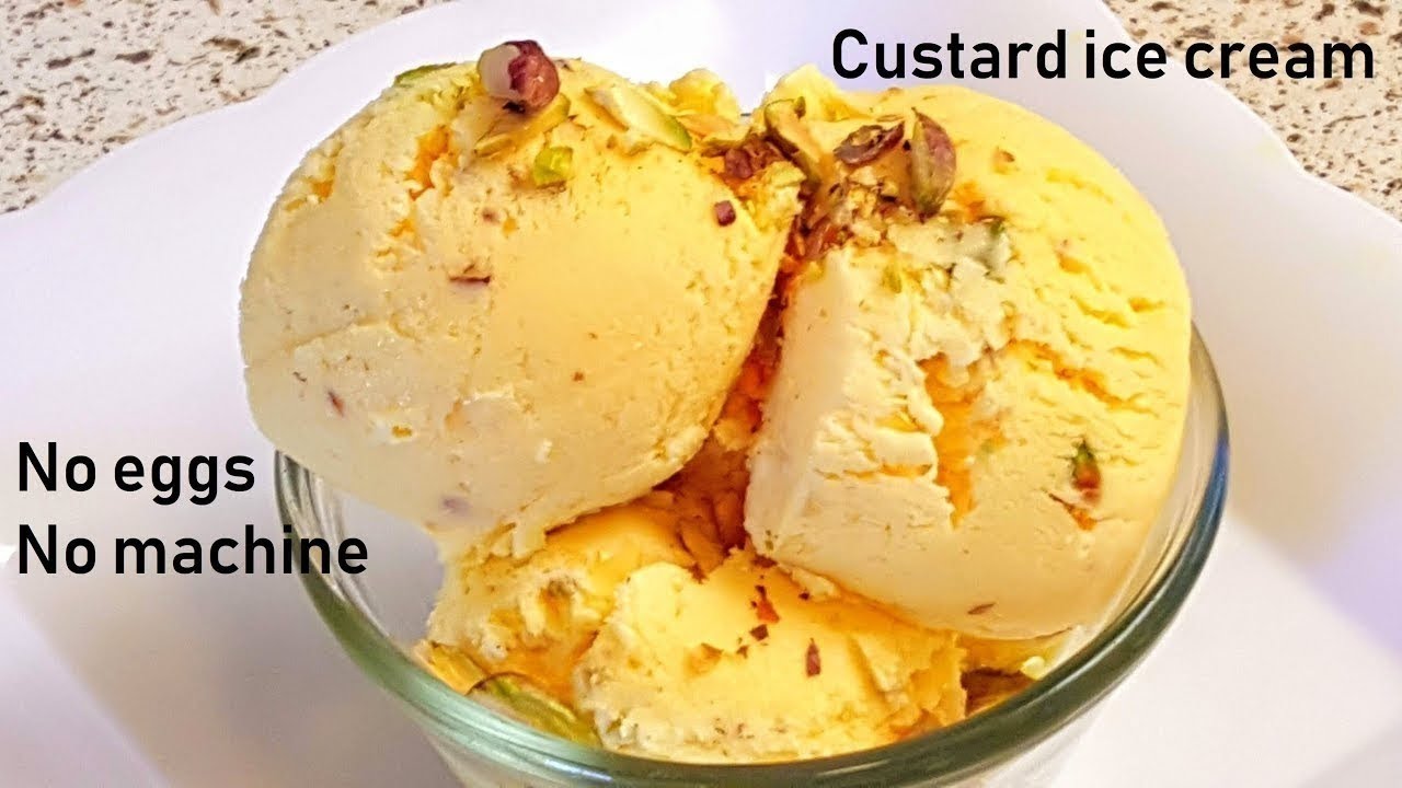 Custard Ice Cream Recipe | Ice Cream recipe | without egg and machine
