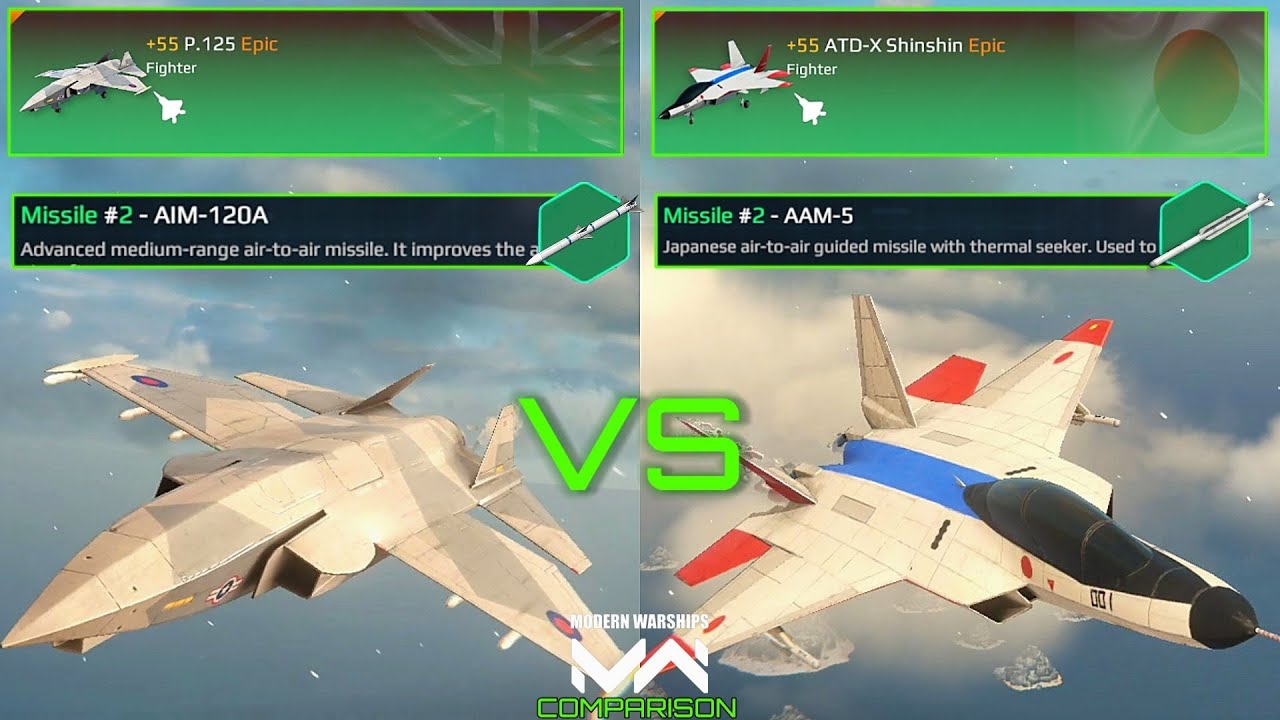 ATD-X Shinshin Vs P 125 | Fighter Jet Comparison | Modern Warships