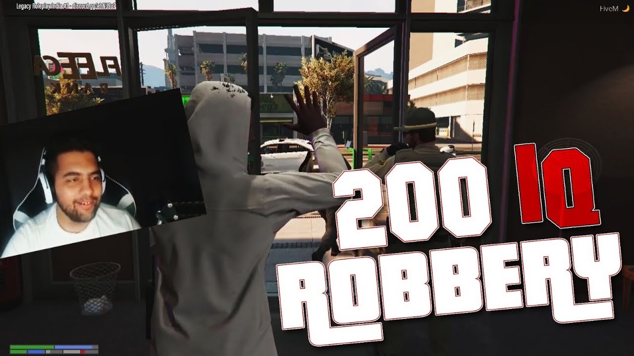 GTA V ROLEPLAY SOLO BANK ROBBERY | 200 IQ robbery | how to fool police | am I hacking?