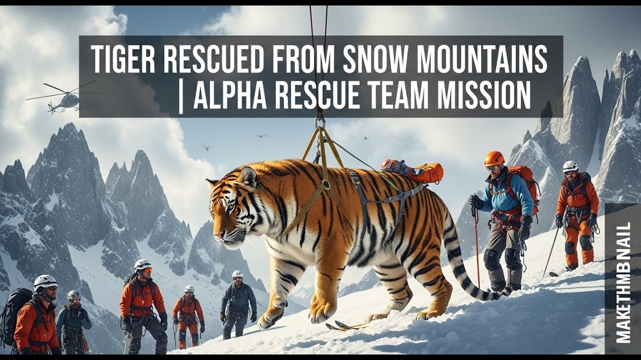 🐅 Tiger Rescued From Snow Mountains | Alpha Rescue Team Mission #pets #animals #viralvideo #shorts
