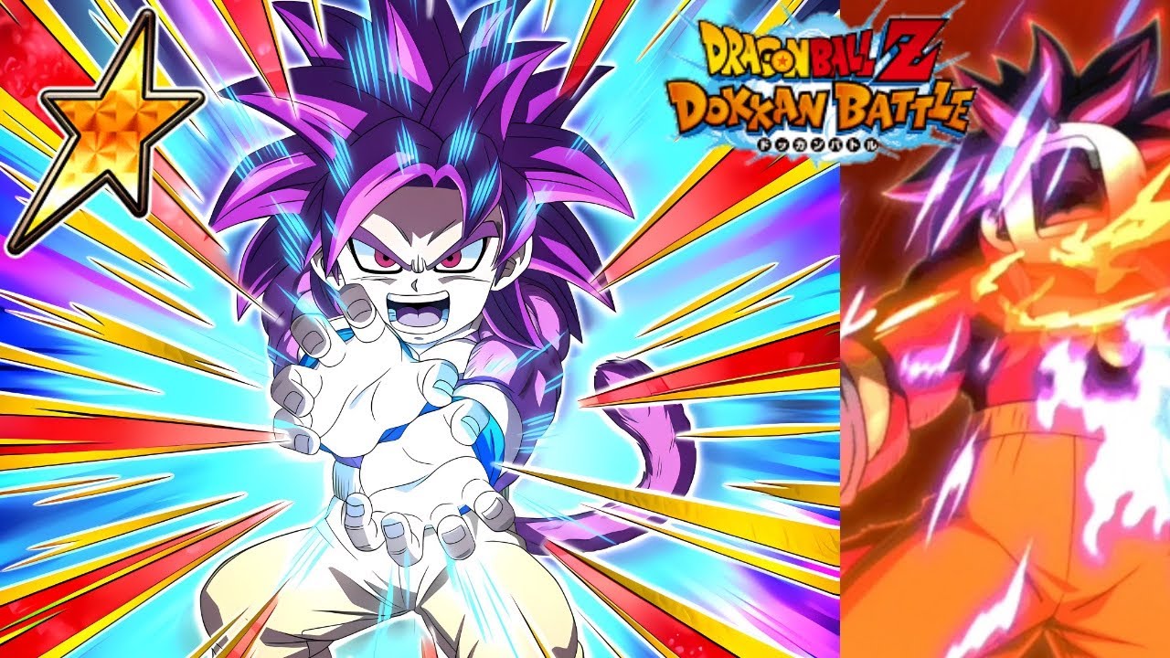 55% UR TEQ Goku Supersaiyajin 4 (Míni) (DAIMA) Showcase |Dragon Ball Z Dokkan Battle 